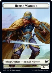 Human Warrior // Icy Manalith Double-Sided Token [Kaldheim Tokens] | North Valley Games