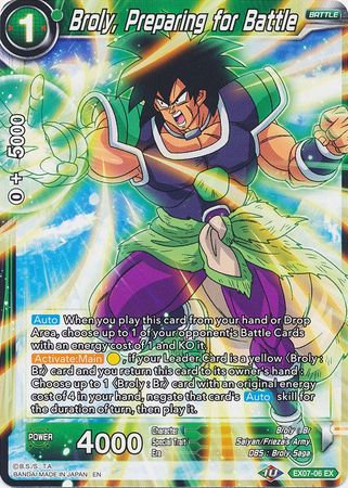 Broly, Preparing for Battle (EX07-06) [Magnificent Collection Fusion Hero] | North Valley Games