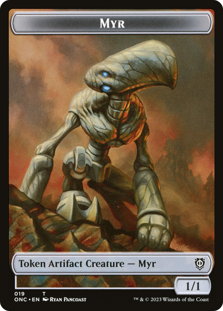 Myr // Thopter Double-Sided Token [Phyrexia: All Will Be One Commander Tokens] | North Valley Games