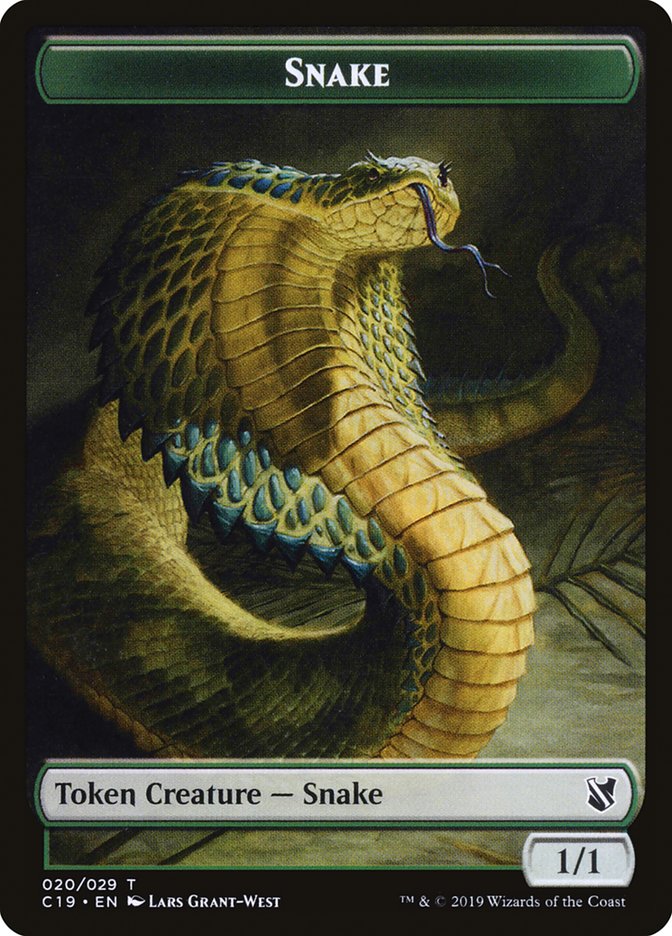 Plant // Snake Double-Sided Token [Commander 2019 Tokens] | North Valley Games