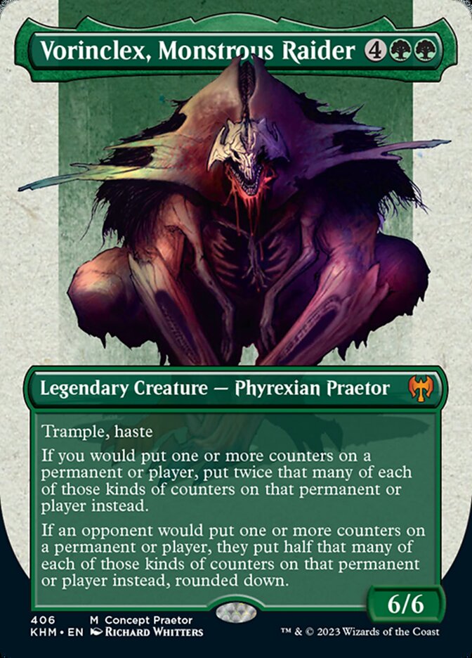 Vorinclex, Monstrous Raider (Borderless Concept Praetors) [Phyrexia: All Will Be One] | North Valley Games