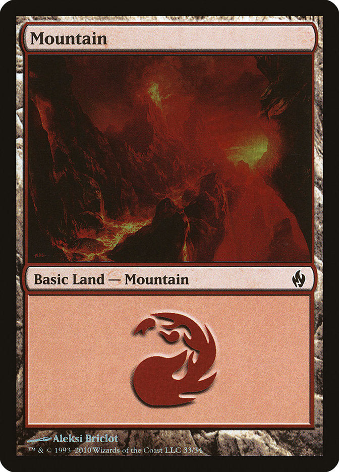 Mountain (33) [Premium Deck Series: Fire and Lightning] | North Valley Games