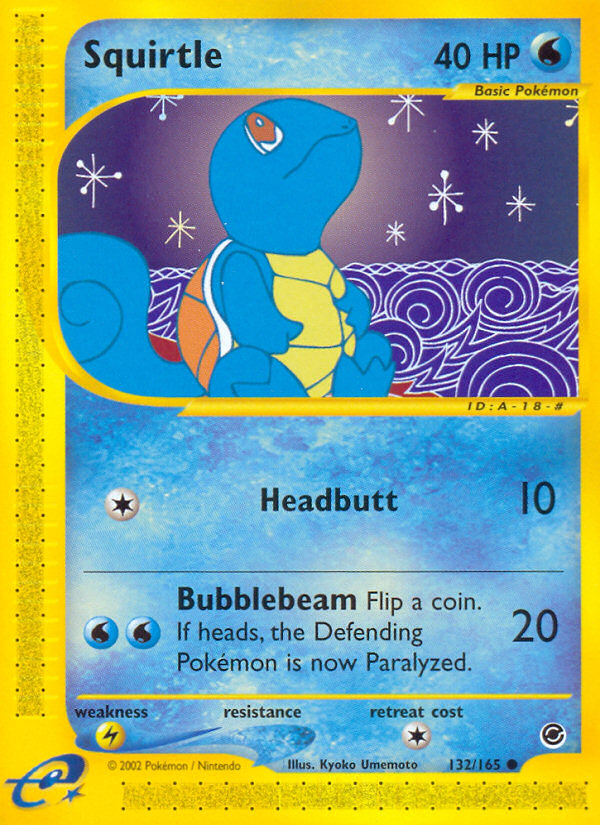 Squirtle (132/165) [Expedition: Base Set] | North Valley Games