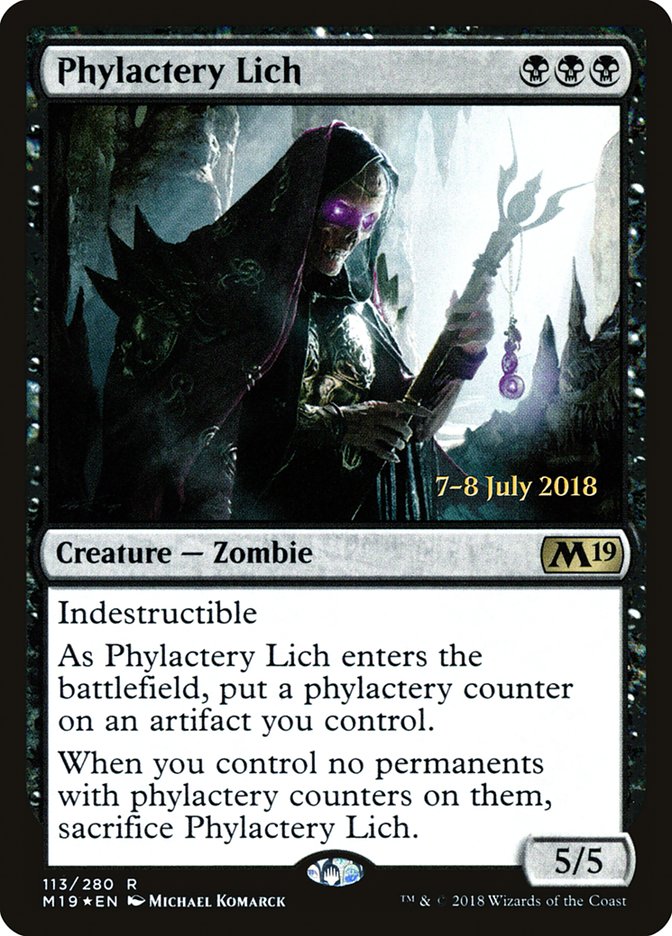 Phylactery Lich [Core Set 2019 Prerelease Promos] | North Valley Games