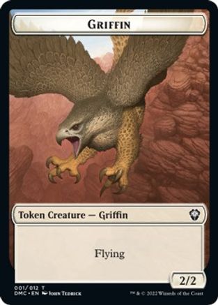 Zombie Knight // Griffin Double-Sided Token [Dominaria United Commander Tokens] | North Valley Games