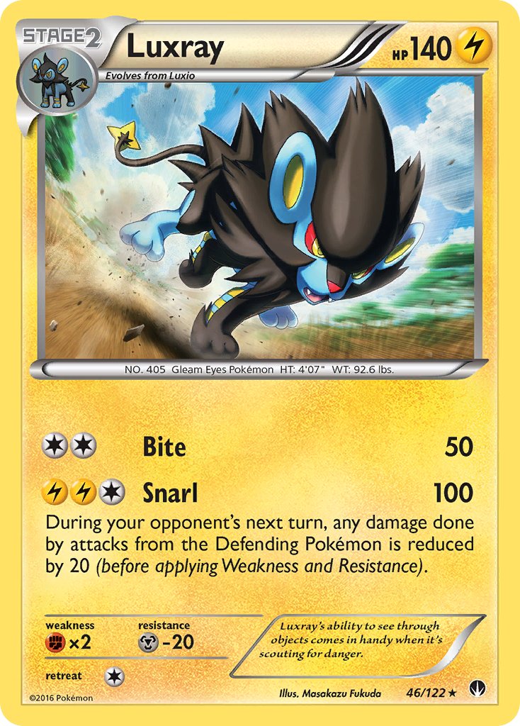 Luxray (46/122) (Cracked Ice Holo) [XY: BREAKpoint] | North Valley Games