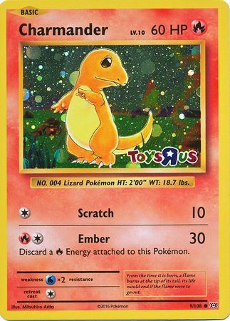 Charmander (9/108) (Toys R Us Promo) [XY: Evolutions] | North Valley Games
