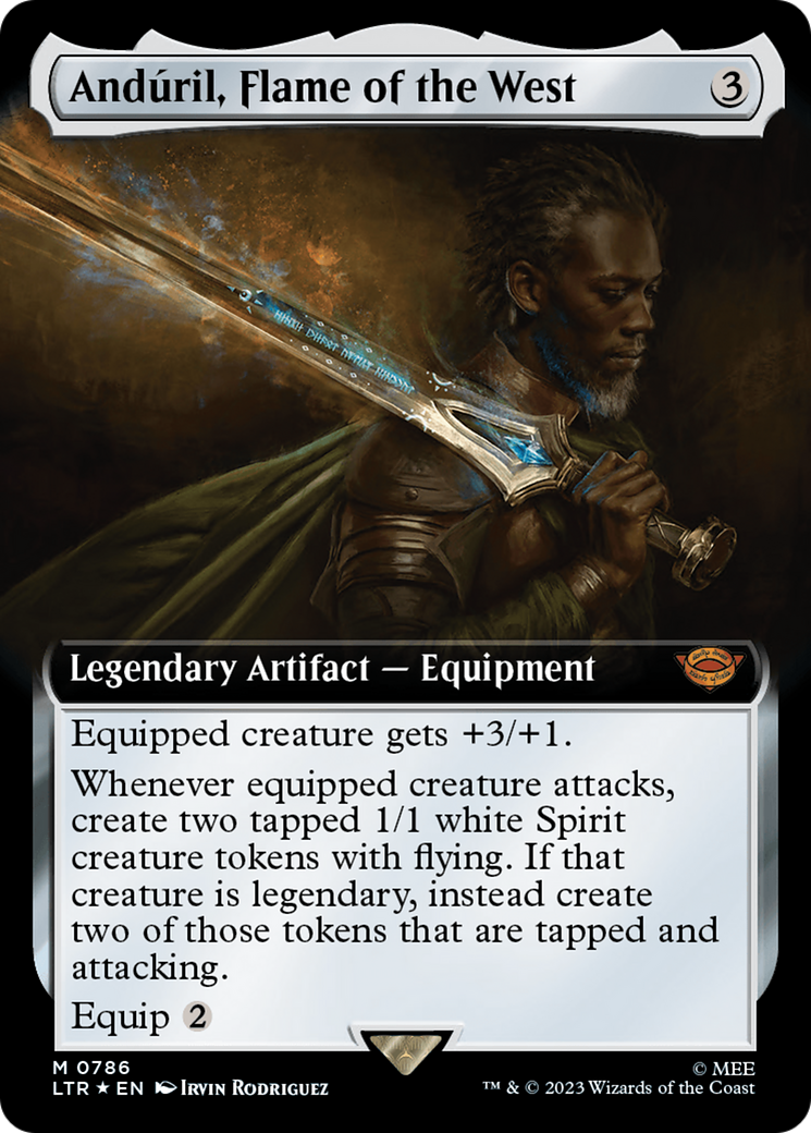 Anduril, Flame of the West (Extended Art) (Surge Foil) [The Lord of the Rings: Tales of Middle-Earth] | North Valley Games