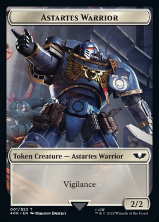 Astartes Warrior // Cherubael Double-Sided Token (Surge Foil) [Warhammer 40,000 Tokens] | North Valley Games