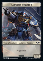 Astartes Warrior // Clue Double-Sided Token (Surge Foil) [Warhammer 40,000 Tokens] | North Valley Games