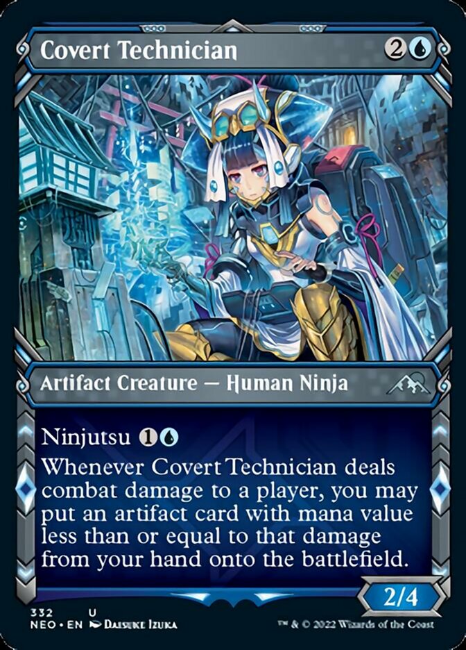 Covert Technician (Showcase Ninja) [Kamigawa: Neon Dynasty] | North Valley Games