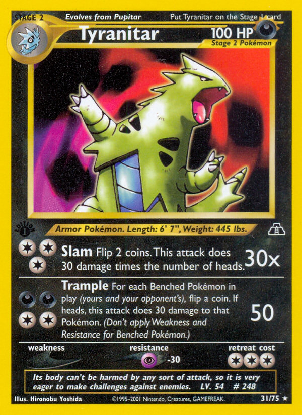 Tyranitar (31/75) [Neo Discovery 1st Edition] | North Valley Games