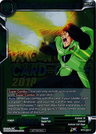 Stouthearted Android 16 (Metallic Foil) (Event Pack 2018) (BT3-068) [Promotion Cards] | North Valley Games