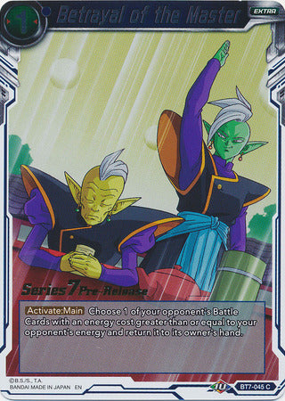 Betrayal of the Master (BT7-045_PR) [Assault of the Saiyans Prerelease Promos] | North Valley Games