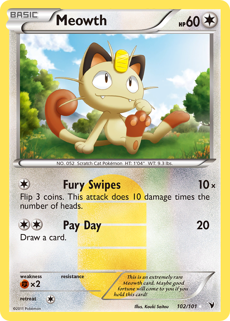 Meowth (102/101) [Black & White: Noble Victories] | North Valley Games
