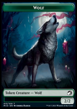 Wolf // Treefolk Double-Sided Token [Innistrad: Midnight Hunt Tokens] | North Valley Games
