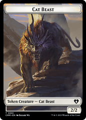 Cleric // Cat Beast Double-Sided Token [Commander Masters Tokens] | North Valley Games