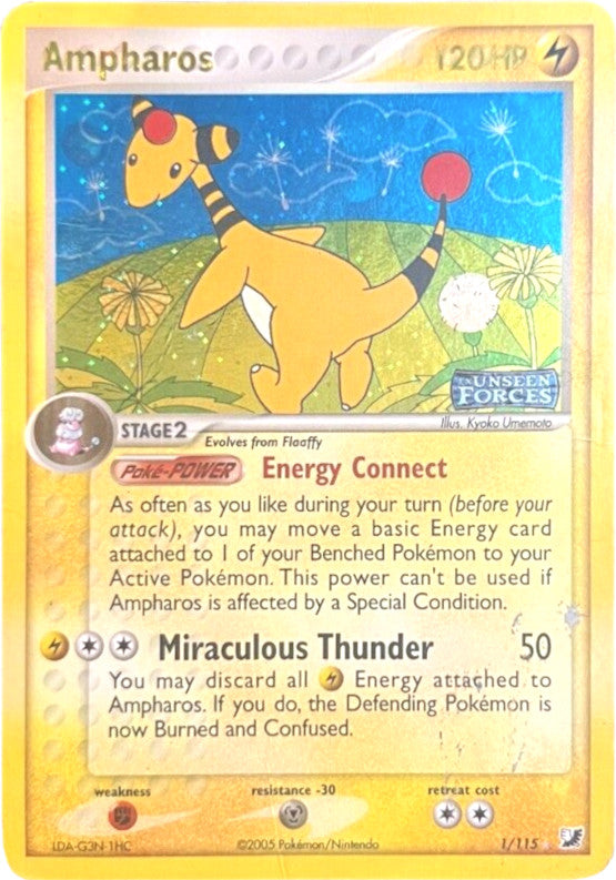Ampharos (1/115) (Stamped) [EX: Unseen Forces] | North Valley Games