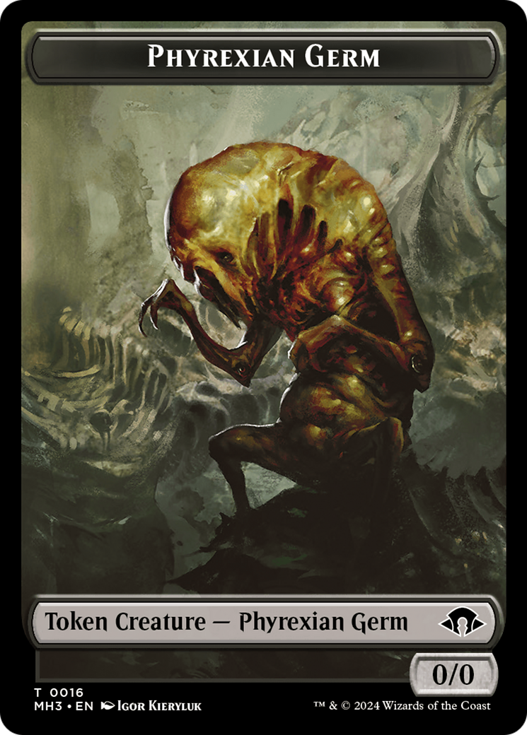 Phyrexian Germ // Treasure Double-Sided Token [Modern Horizons 3 Tokens] | North Valley Games
