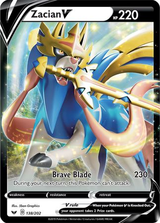 Zacian V (138/202) (Jumbo Card) [Sword & Shield: Base Set] | North Valley Games