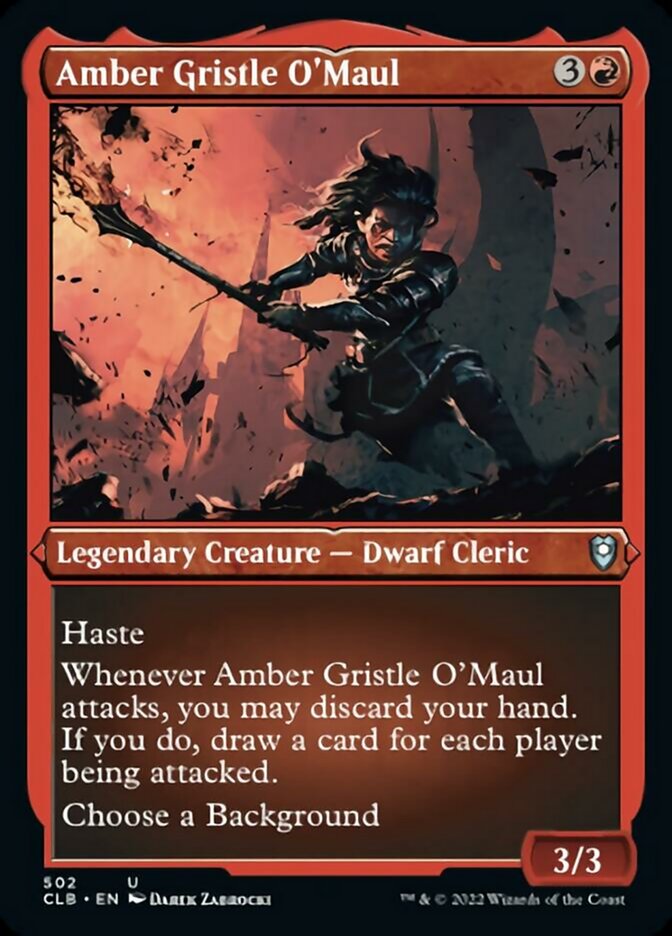 Amber Gristle O'Maul (Foil Etched) [Commander Legends: Battle for Baldur's Gate] | North Valley Games