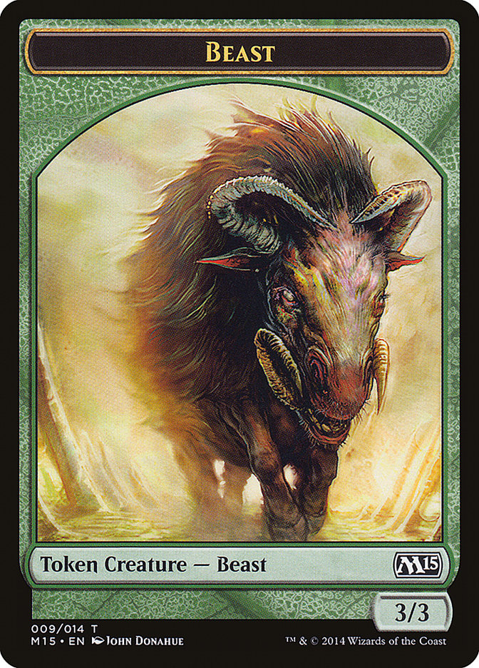 Beast Token (009/014) [Magic 2015 Tokens] | North Valley Games