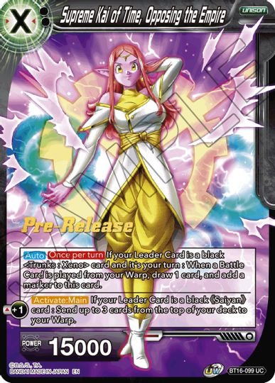 Supreme Kai of Time, Opposing the Empire (BT16-099) [Realm of the Gods Prerelease Promos] | North Valley Games