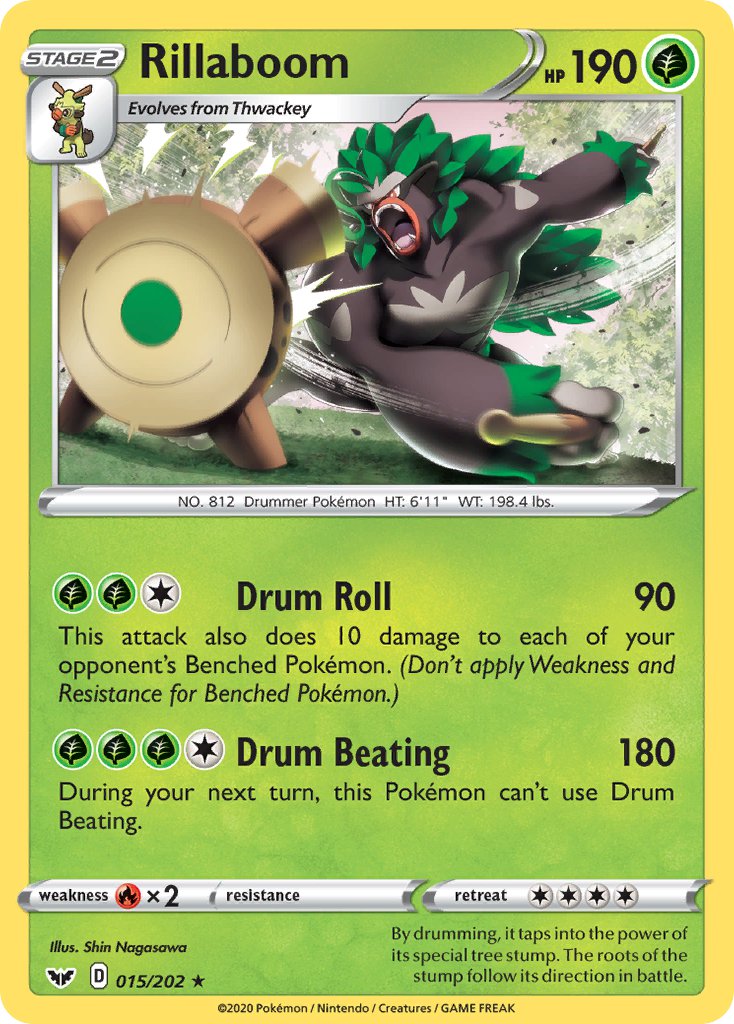 Rillaboom (015/202) (Cracked Ice Holo) (Theme Deck Exclusive) [Sword & Shield: Base Set] | North Valley Games