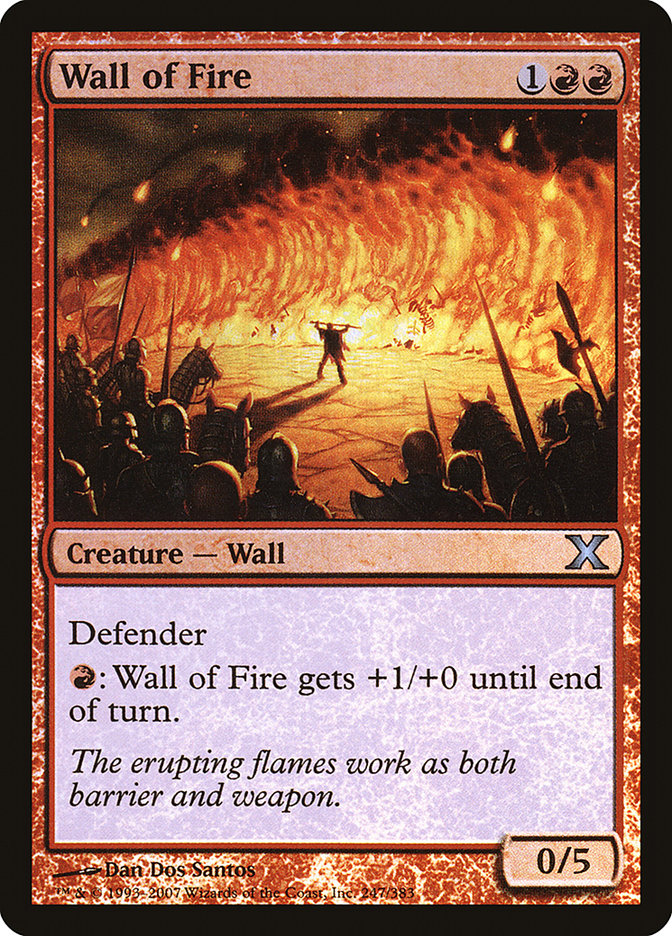 Wall of Fire (Premium Foil) [Tenth Edition] | North Valley Games