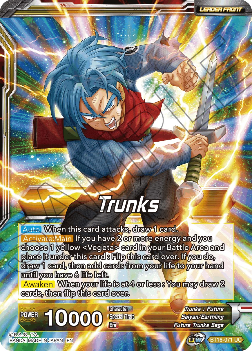 Trunks // SSB Vegeta & SS Trunks, Father-Son Onslaught (BT16-071) [Realm of the Gods Prerelease Promos] | North Valley Games