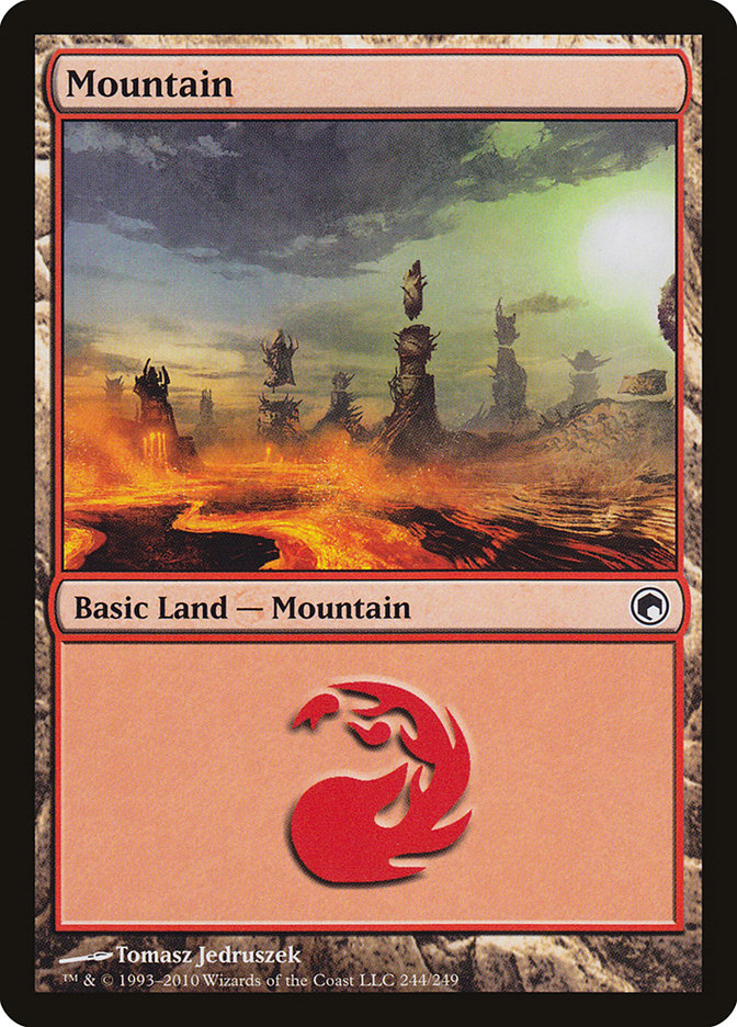 Mountain (244) [Scars of Mirrodin] | North Valley Games