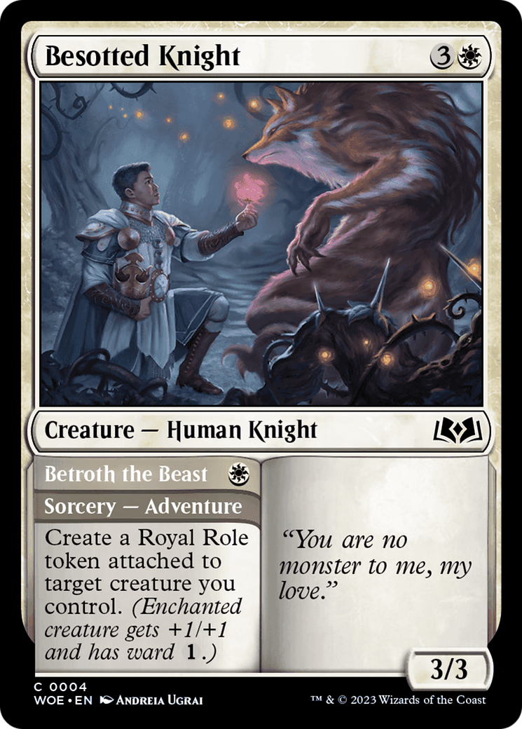 Besotted Knight // Betroth the Beast [Wilds of Eldraine] | North Valley Games