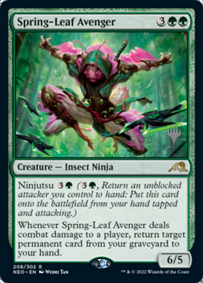 Spring-Leaf Avenger (Promo Pack) [Kamigawa: Neon Dynasty Promos] | North Valley Games