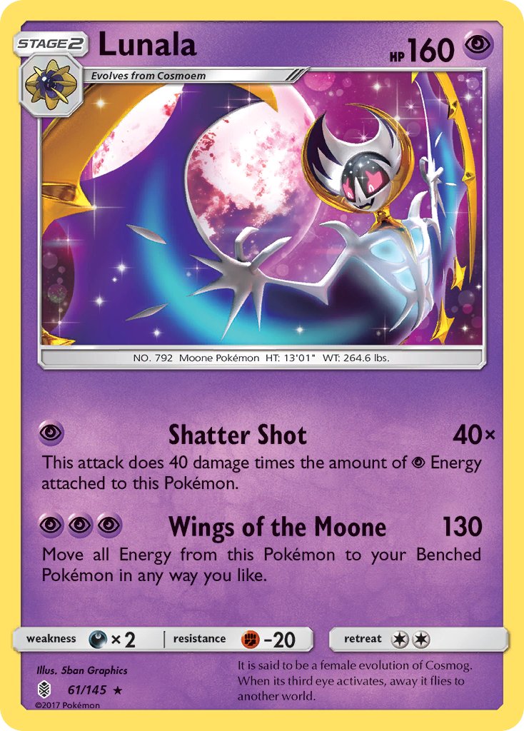 Lunala (61/145) (Theme Deck Exclusive) [Sun & Moon: Guardians Rising] | North Valley Games