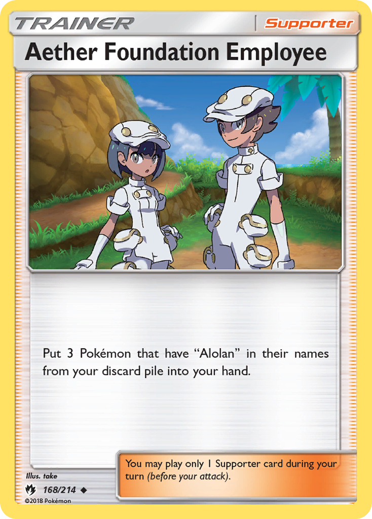 Aether Foundation Employee (168/214) [Sun & Moon: Lost Thunder] | North Valley Games