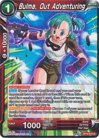 Bulma, Out Adventuring (BT10-012) [Rise of the Unison Warrior 2nd Edition] | North Valley Games