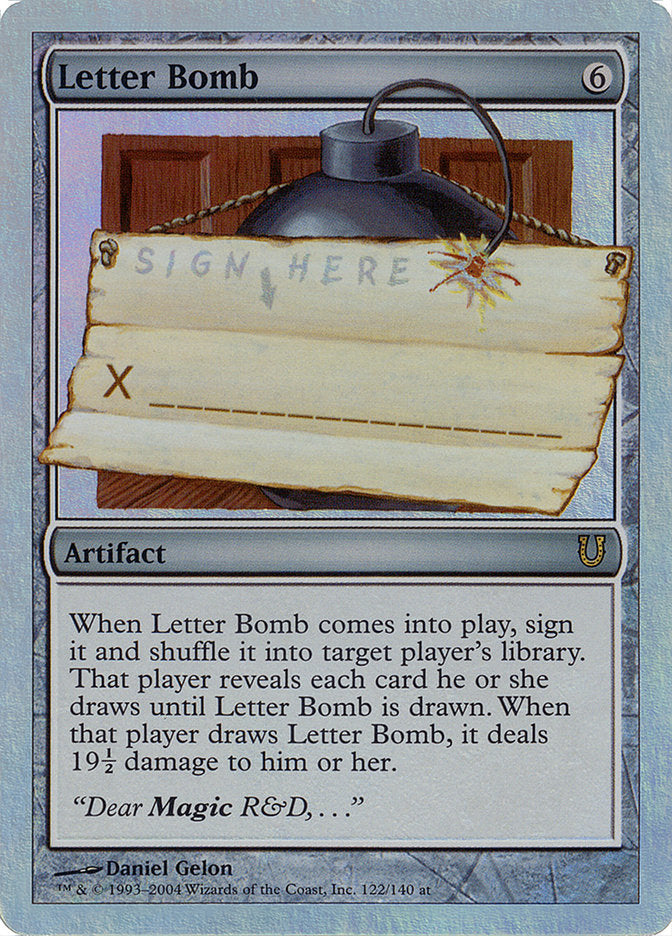 Letter Bomb (Alternate Foil) [Unhinged] | North Valley Games