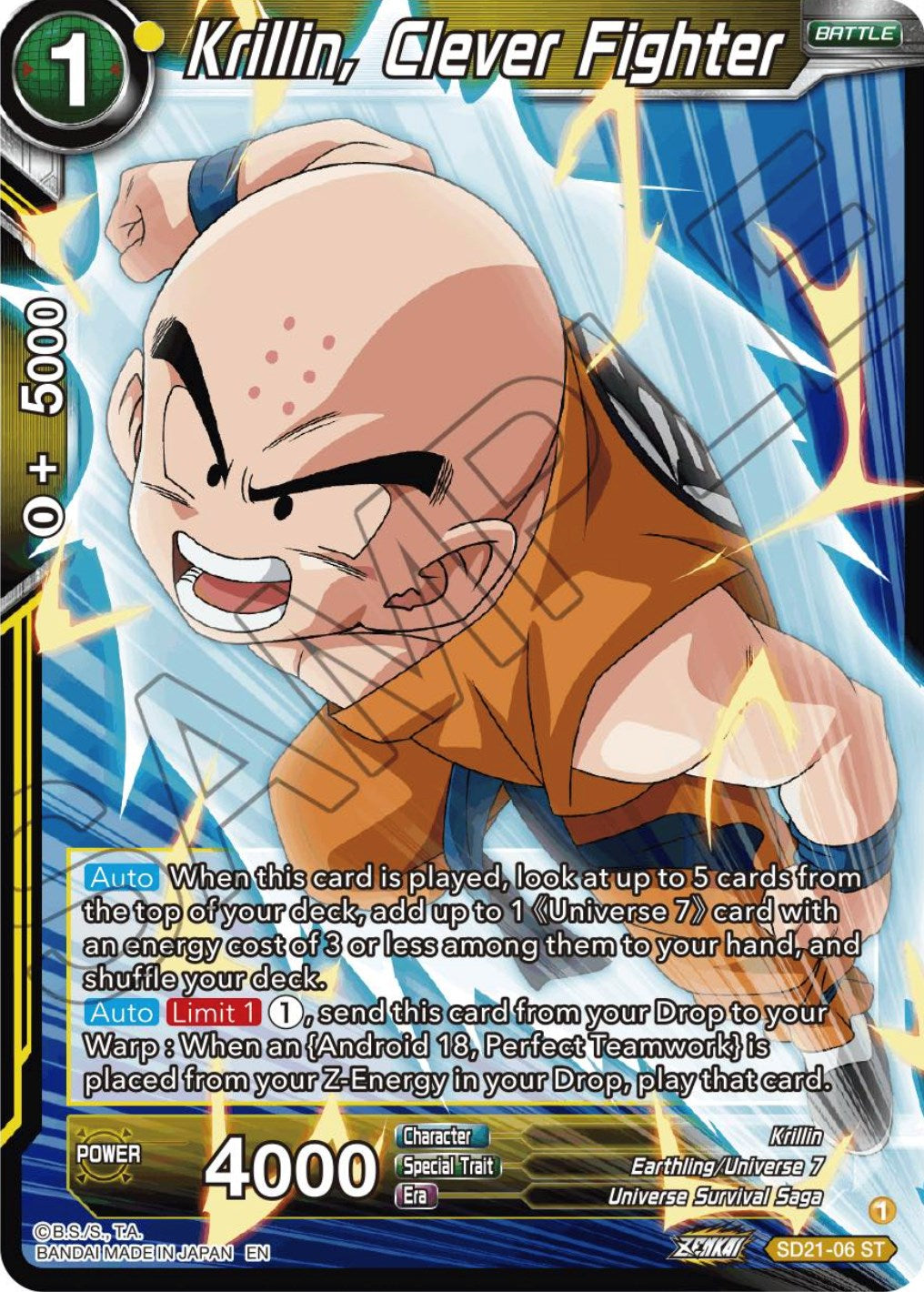 Krillin, Clever Fighter (Starter Deck Exclusive) (SD21-06) [Power Absorbed] | North Valley Games