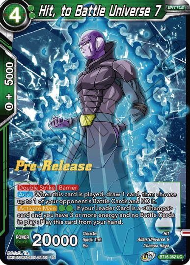 Hit, to Battle Universe 7 (BT16-062) [Realm of the Gods Prerelease Promos] | North Valley Games