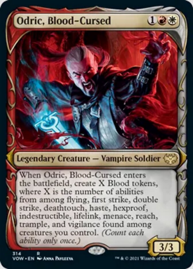 Odric, Blood-Cursed (Showcase Fang Frame) [Innistrad: Crimson Vow] | North Valley Games
