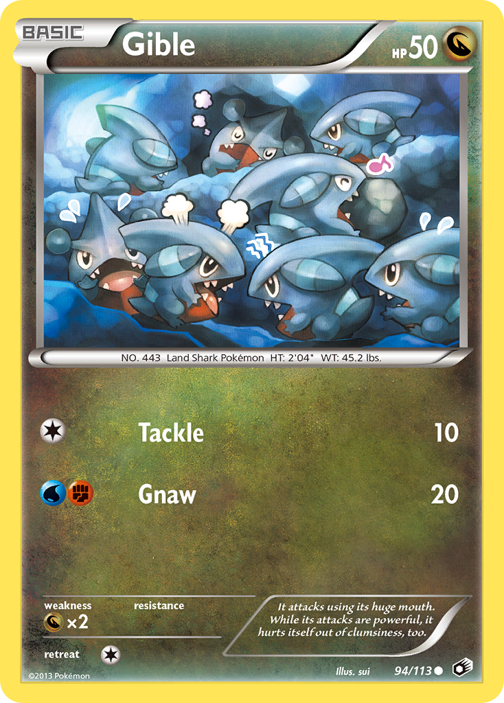 Gible (94/113) [Black & White: Legendary Treasures] | North Valley Games