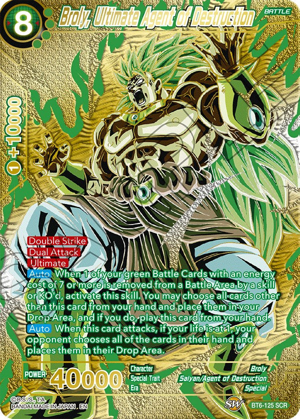 Broly, Ultimate Agent of Destruction (Premium Edition) (BT6-125) [5th Anniversary Set] | North Valley Games