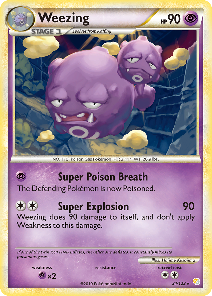 Weezing (34/123) [HeartGold & SoulSilver: Base Set] | North Valley Games