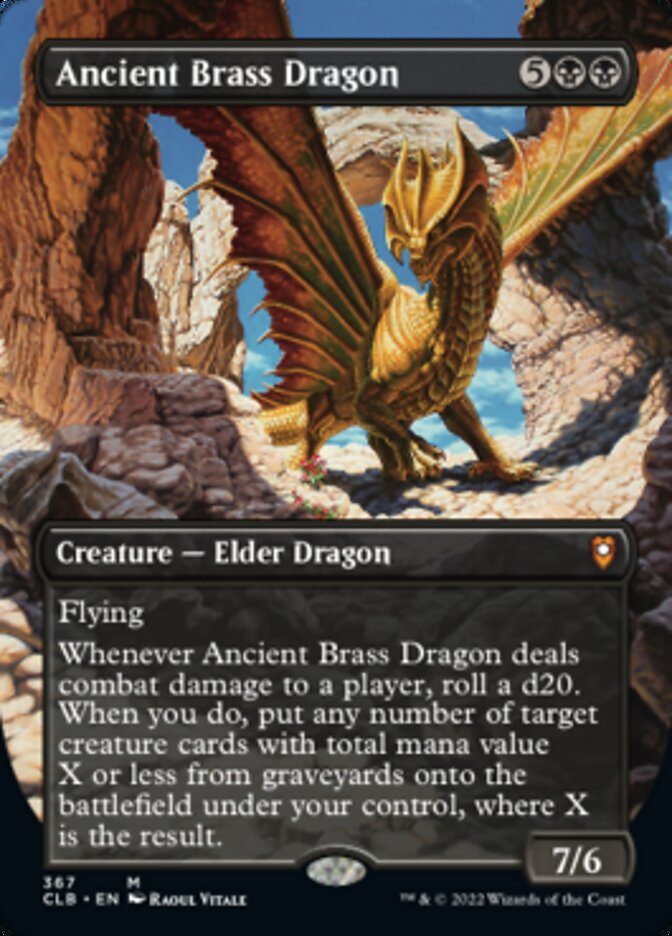 Ancient Brass Dragon (Borderless Alternate Art) [Commander Legends: Battle for Baldur's Gate] | North Valley Games