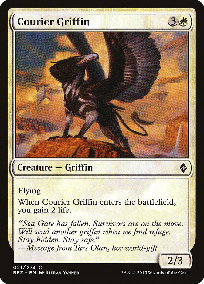 Courier Griffin [Battle for Zendikar] | North Valley Games