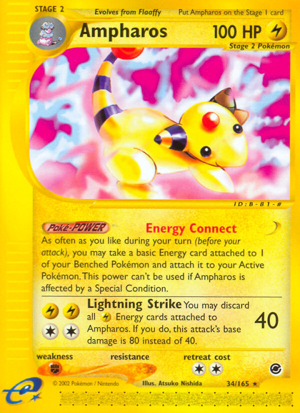 Ampharos (34/165) [Expedition: Base Set] | North Valley Games