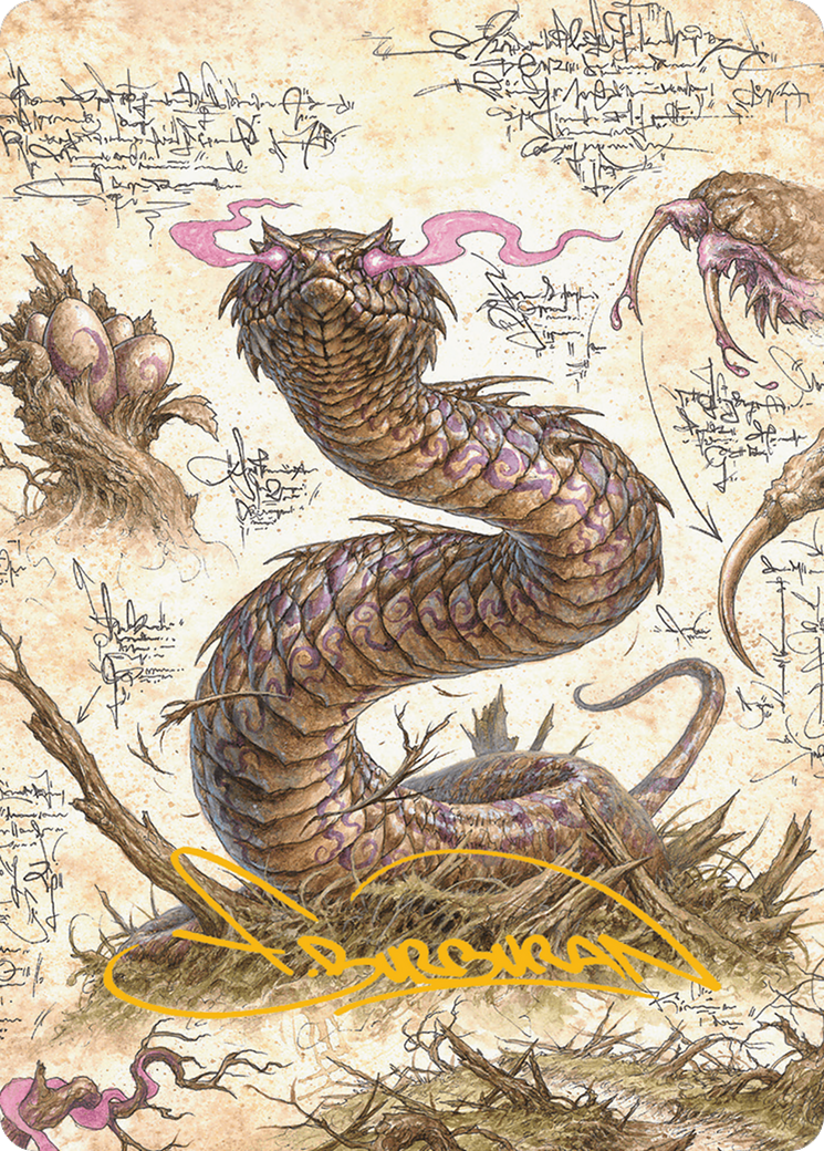 Rottenmouth Viper Art Card (Gold-Stamped Signature) [Bloomburrow Art Series] | North Valley Games