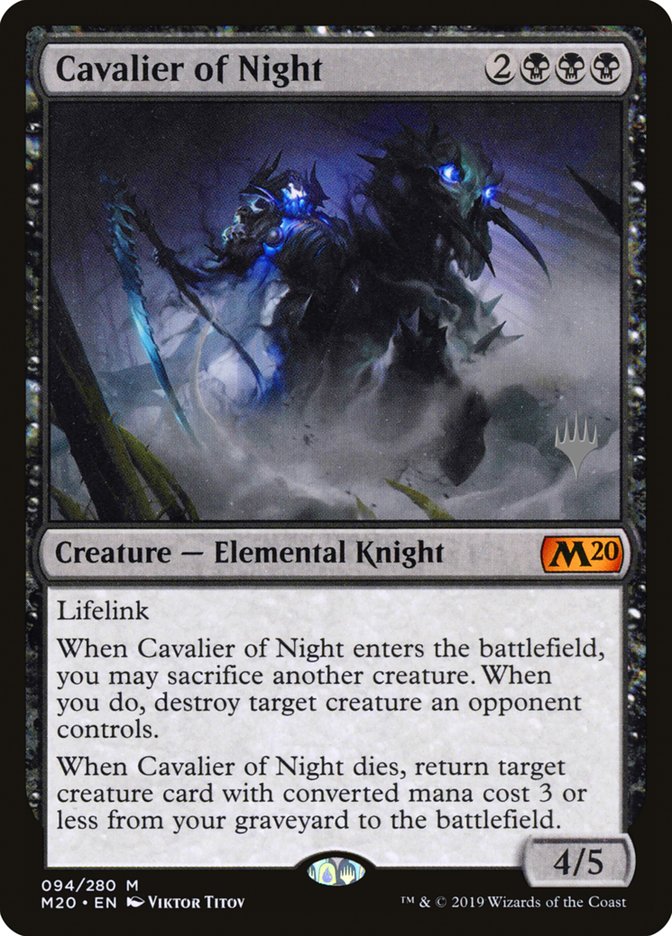 Cavalier of Night (Promo Pack) [Core Set 2020 Promos] | North Valley Games