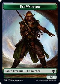 Elf Warrior // Zombie Berserker Double-Sided Token [Kaldheim Tokens] | North Valley Games