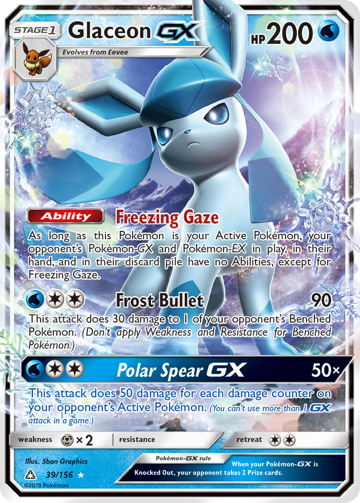 Glaceon GX (39/156) [Sun & Moon: Ultra Prism] | North Valley Games